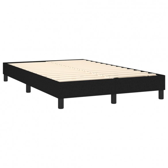 Cadre de lit avec matelas Noir 120x200 cm Tissu