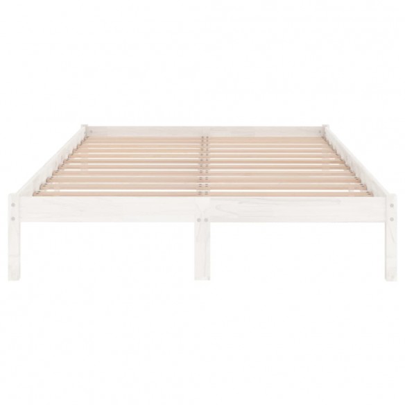 Cadre de lit Blanc Bois de pin massif 120x200 cm