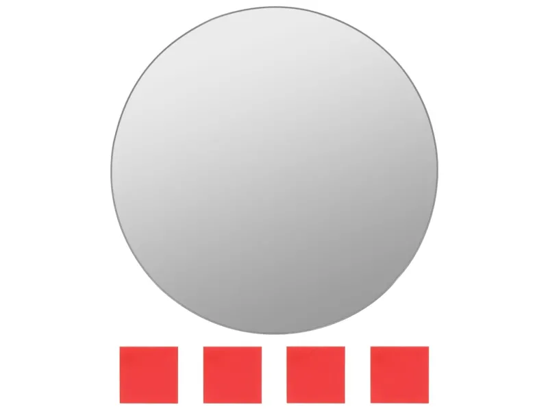 Ensemble de miroir mural 7 pcs Verre Rond