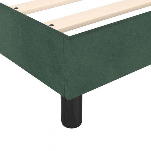 Cadre de lit Vert foncé 100x200 cm Velours