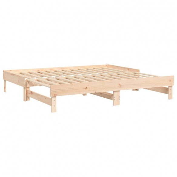 Lit coulissant 2x(90x190) cm Bois de pin massif