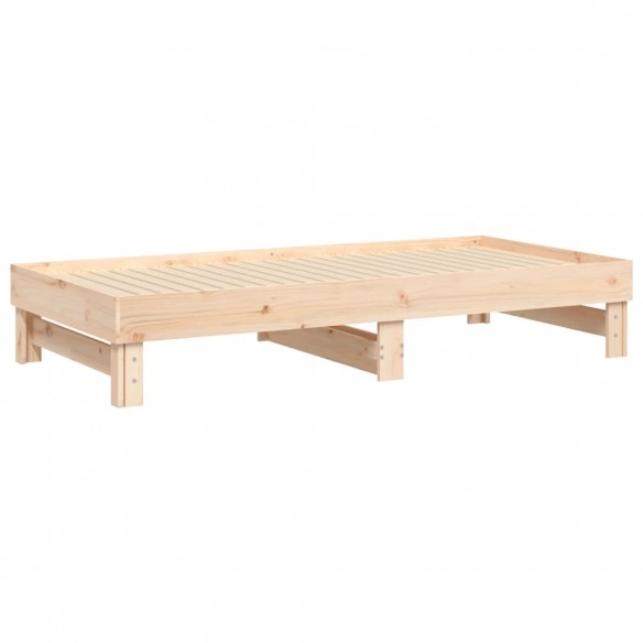 Lit coulissant 2x(90x190) cm Bois de pin massif