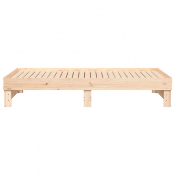 Lit coulissant 2x(90x190) cm Bois de pin massif