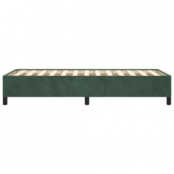 Cadre de lit Vert foncé 100x200 cm Velours