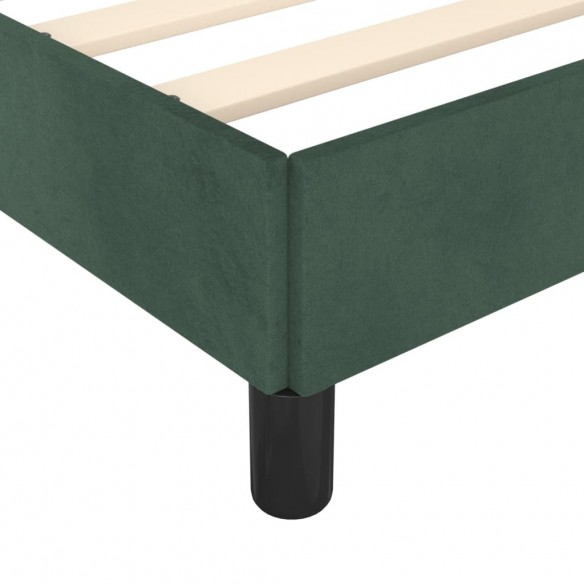 Cadre de lit Vert foncé 100x200 cm Velours