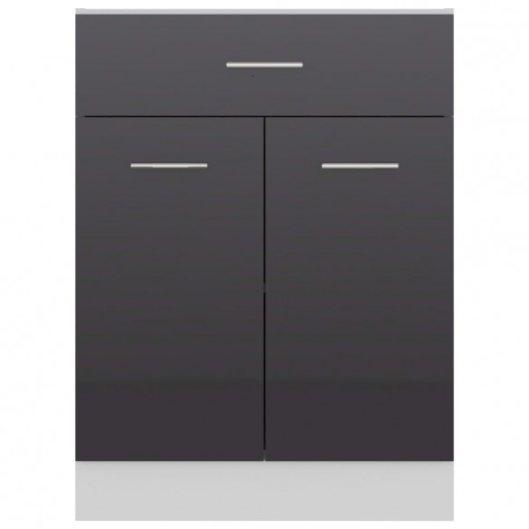 Armoire de plancher tiroir Gris brillant 60x46x81,5cm Aggloméré