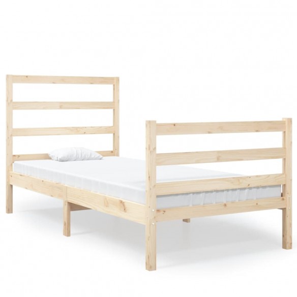 Cadre de lit bois de pin massif 75x190 cm petit simple