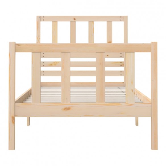 Cadre de lit Bois massif 75x190 cm Petit simple