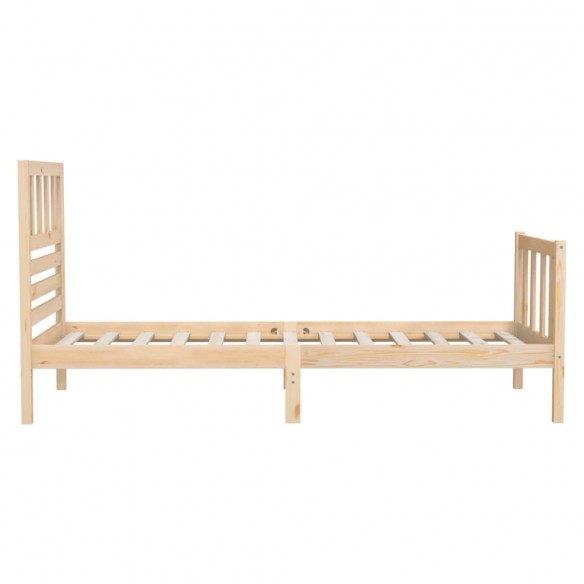 Cadre de lit Bois massif 75x190 cm Petit simple