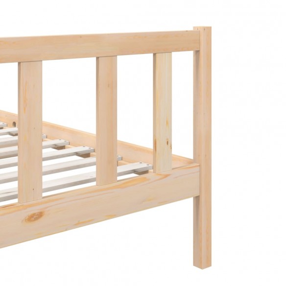 Cadre de lit Bois massif 75x190 cm Petit simple