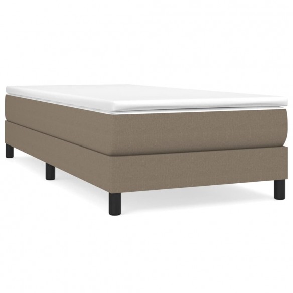 Cadre de lit avec matelas Taupe 100x200 cm Tissu