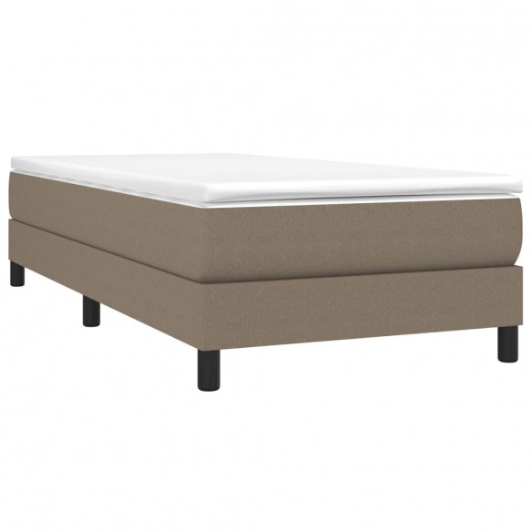 Cadre de lit avec matelas Taupe 100x200 cm Tissu