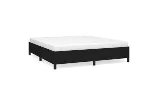 Lit Noir 180 x 200 cm Tissu 2