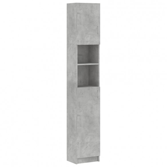 Armoire de salle de bain Gris béton 32x25,5x190 cm Aggloméré