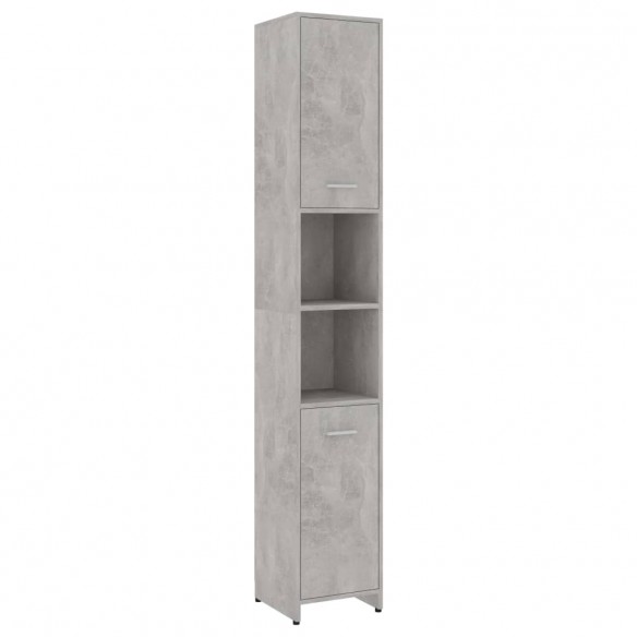 Armoire de salle de bain Gris béton 30x30x183,5 cm Aggloméré