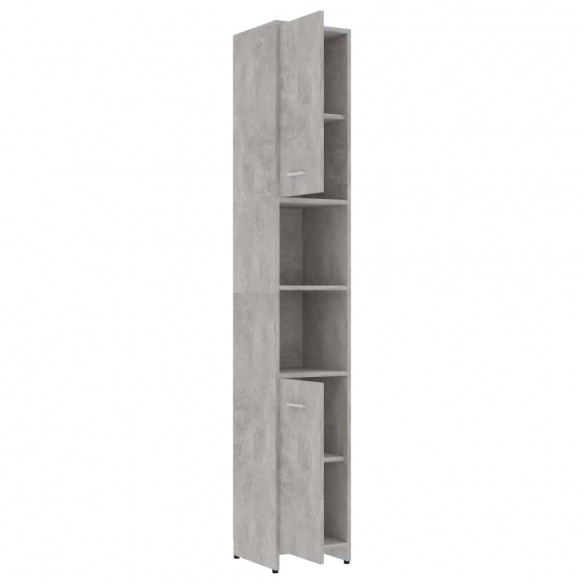 Armoire de salle de bain Gris béton 30x30x183,5 cm Aggloméré