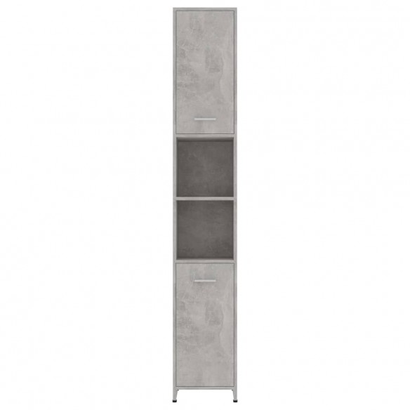 Armoire de salle de bain Gris béton 30x30x183,5 cm Aggloméré