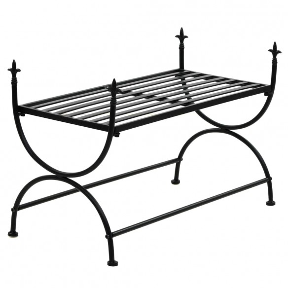 Banc Style vintage Métal 83 x 42 x 55 cm Noir