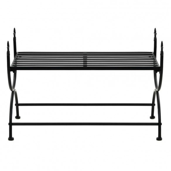 Banc Style vintage Métal 83 x 42 x 55 cm Noir