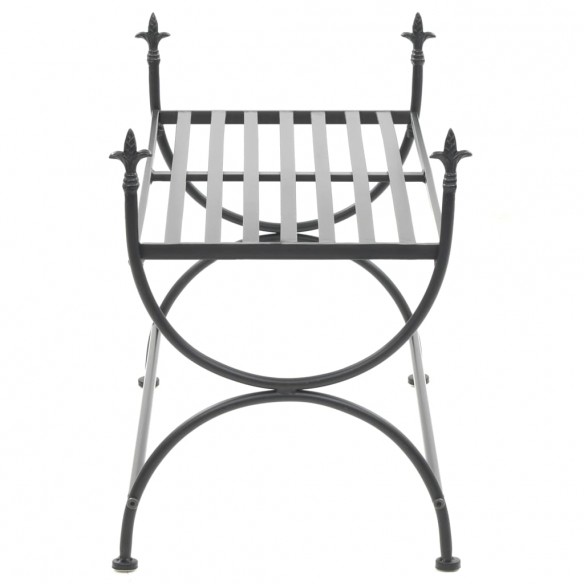 Banc Style vintage Métal 83 x 42 x 55 cm Noir