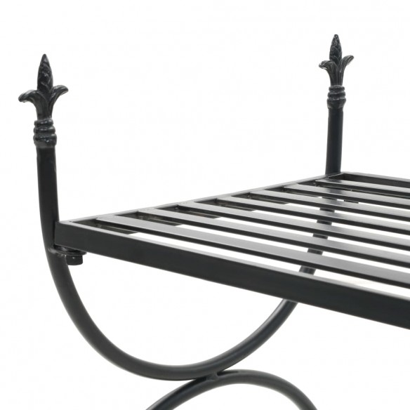 Banc Style vintage Métal 83 x 42 x 55 cm Noir