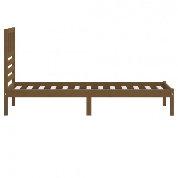 Cadre de lit Marron miel Bois de pin massif 100x200 cm