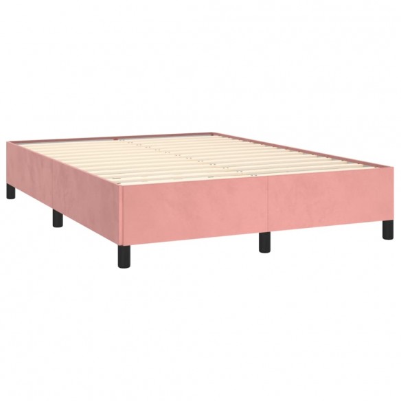 Cadre de lit Rose 140x190 cm Velours