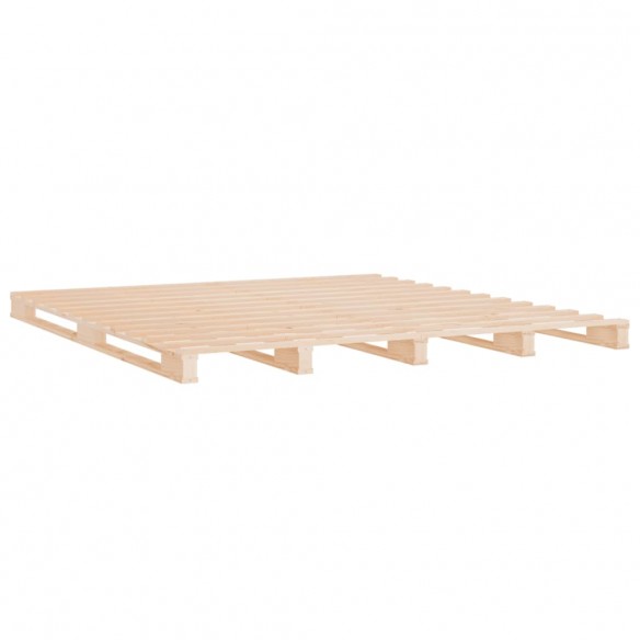 Cadre de lit 135x190 cm Bois de pin massif Double