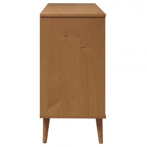 Commode MOLDE Marron 113x40x80 cm Bois de pin massif