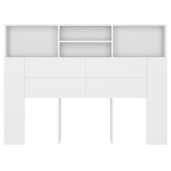 Armoire de tête de lit Blanc 140x19x103,5 cm