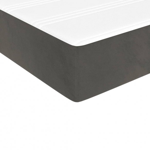 Matelas de lit à ressorts ensachés Gris foncé 100x200x20 cm