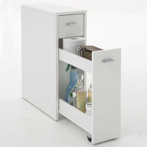 FMD Armoire avec 2 tiroirs 20x45x61 cm Blanc