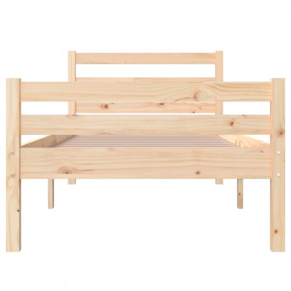 Cadre de lit bois massif 90x190 cm simple