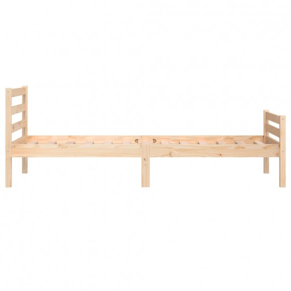 Cadre de lit bois massif 90x190 cm simple