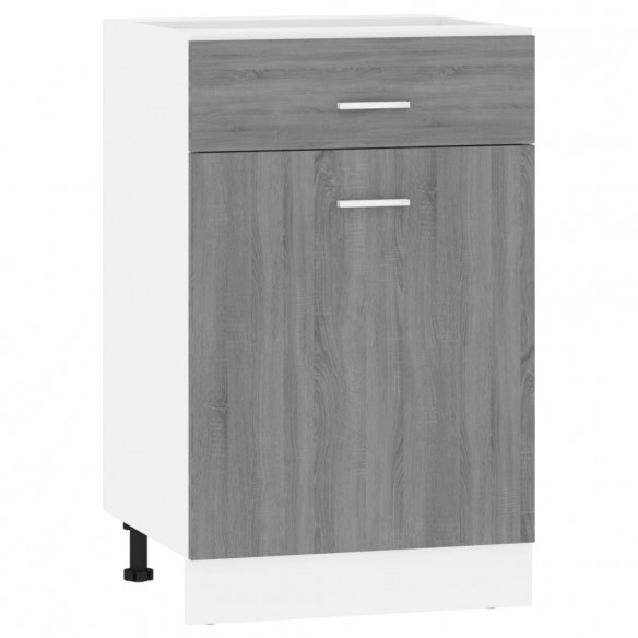 Armoire de plancher à tiroir Sonoma gris 50x46x81,5 cm