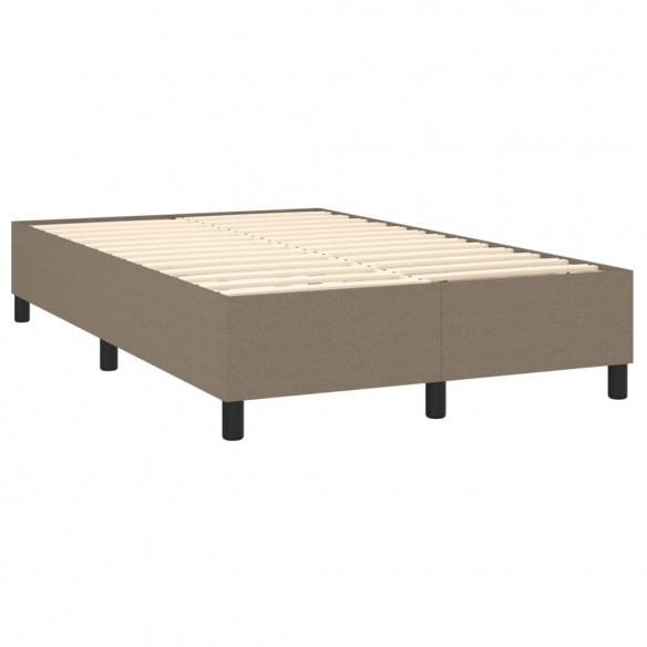 Cadre de lit et matelas et LED Taupe 120x200cm Tissu