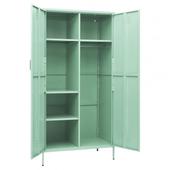 Garde-robe Vert menthe 90x50x180 cm Acier