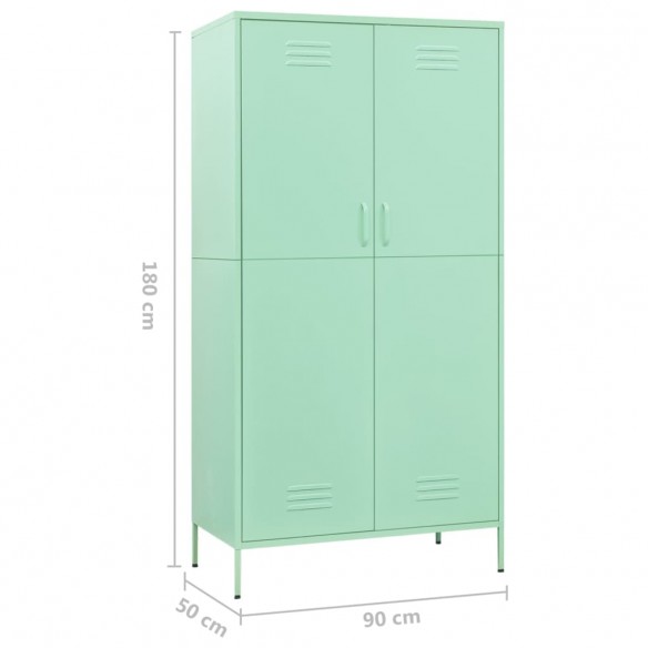 Garde-robe Vert menthe 90x50x180 cm Acier