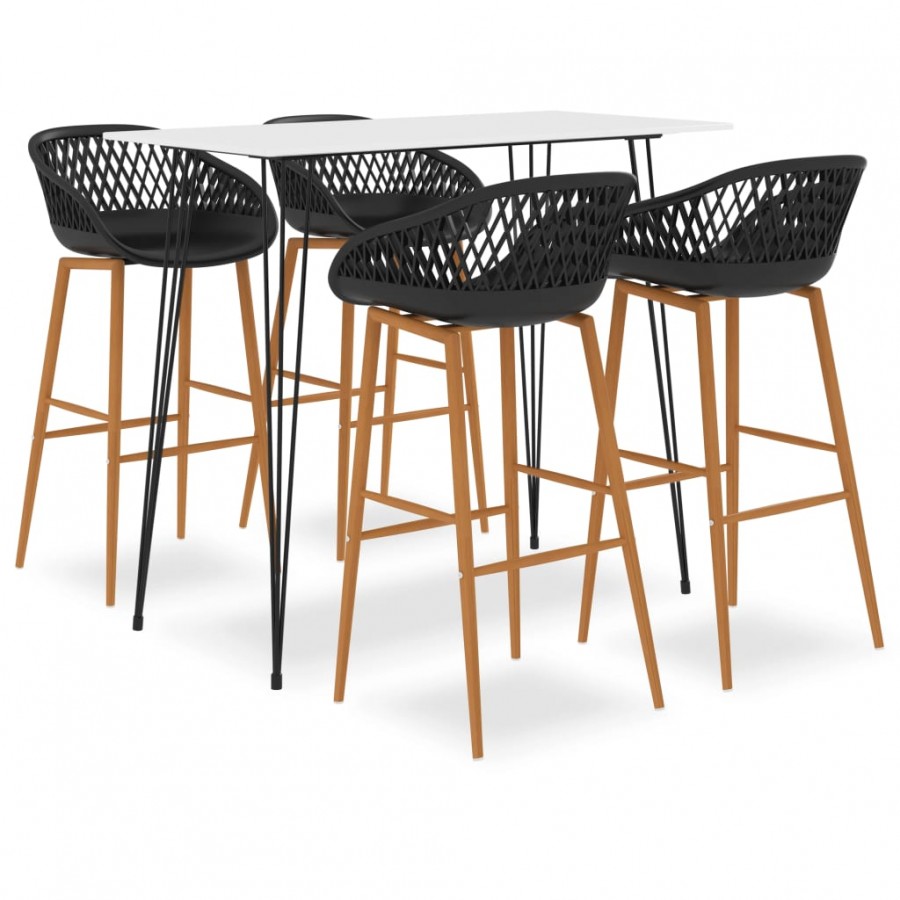 Ensemble de bar 5 pcs Blanc et noir