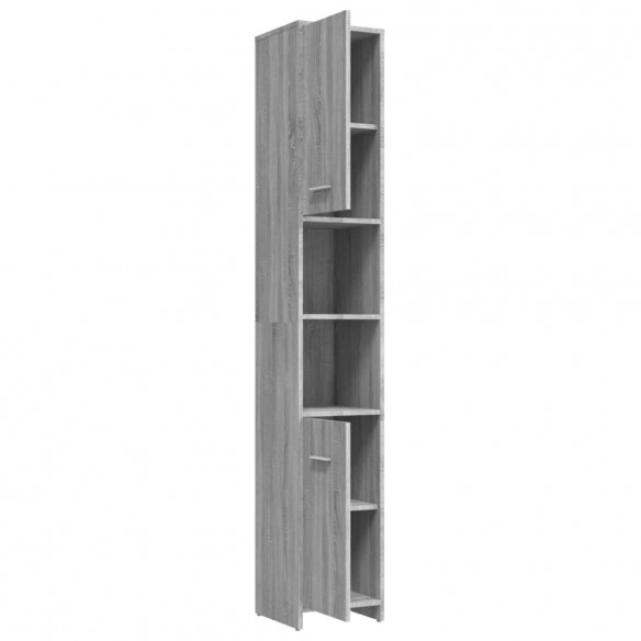 Armoire de bain Sonoma gris 30x30x183,5 cm Bois d'ingénierie