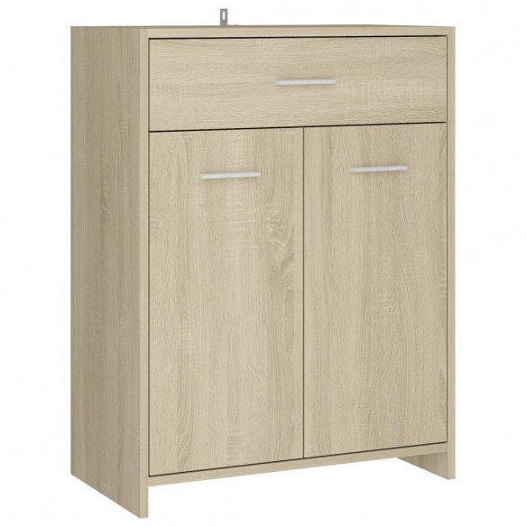 Armoire de salle de bain Chêne sonoma 60x33x80 cm Aggloméré