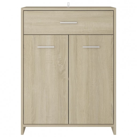 Armoire de salle de bain Chêne sonoma 60x33x80 cm Aggloméré