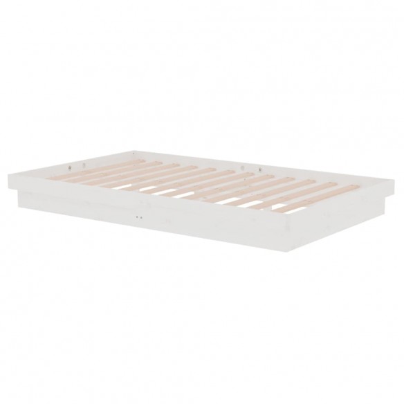 Cadre de lit Blanc Bois massif 120x200 cm