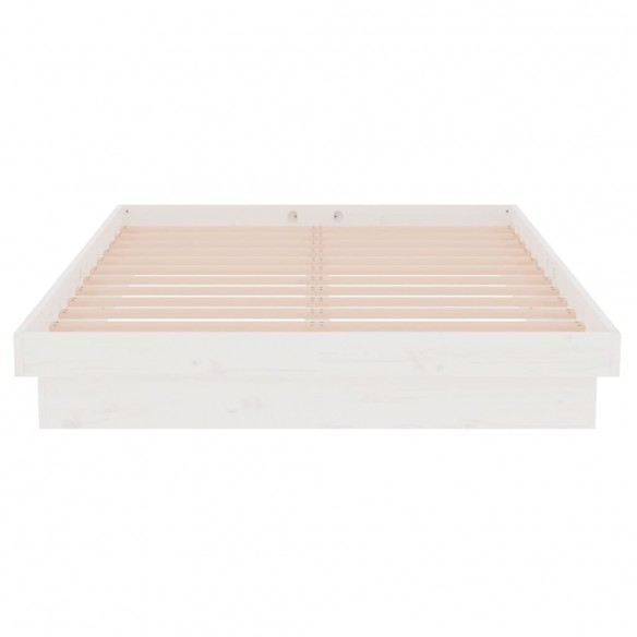 Cadre de lit Blanc Bois massif 120x200 cm