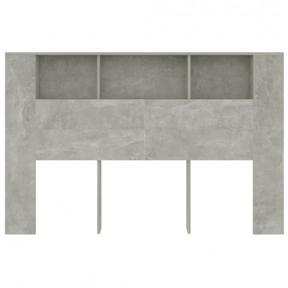 Armoire de tête de lit Gris béton 160x18,5x104,5 cm