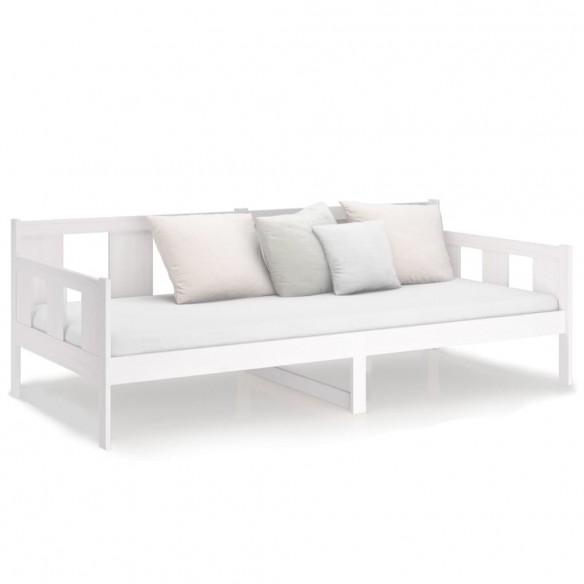 Lit de jour Blanc Bois massif de pin 90x190 cm