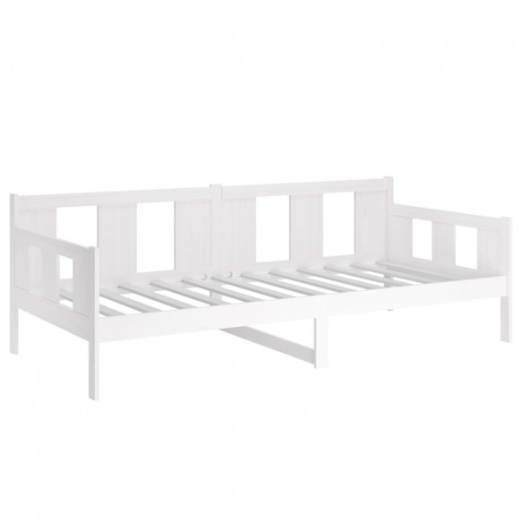 Lit de jour Blanc Bois massif de pin 90x190 cm