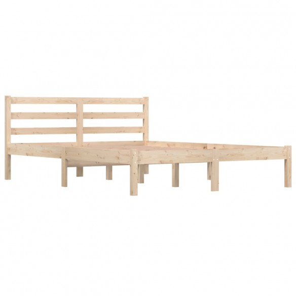 Cadre de lit bois de pin massif 135x190 cm double