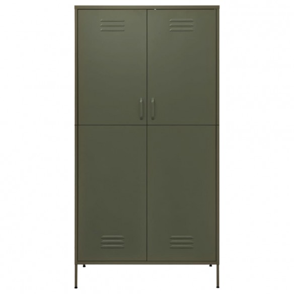 Garde-robe Vert olive 90x50x180 cm Acier