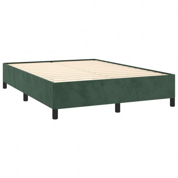 Cadre de lit Vert foncé 140x190 cm Velours